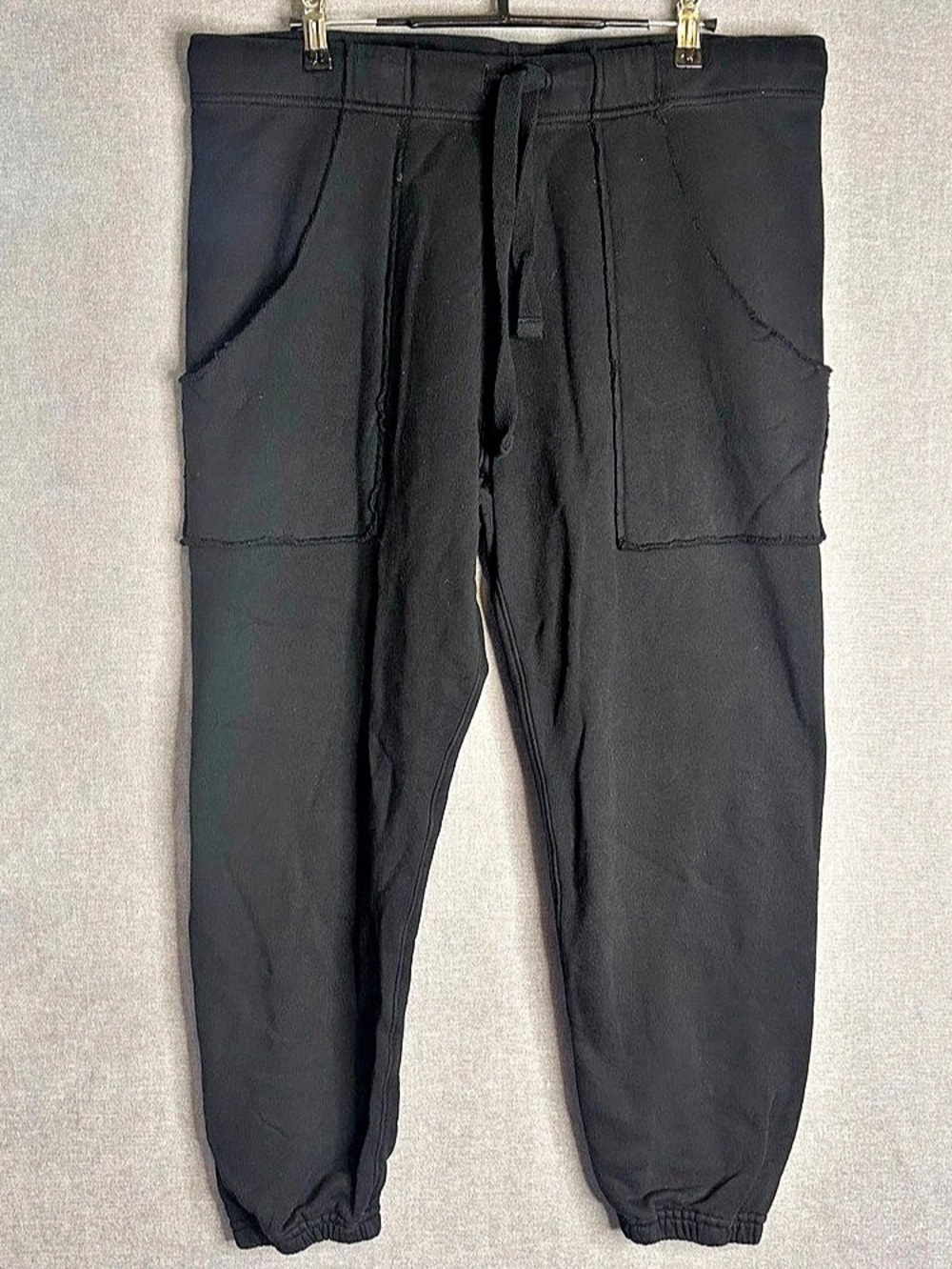 Frank & Eileen Eamon Black Jogger Sweatpants Women’s Size Large L #3091 Luxury